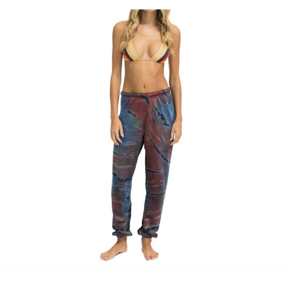 New! Aviator Nation nwt size Small Tie-Dye Jogger Pants multi color unisex
